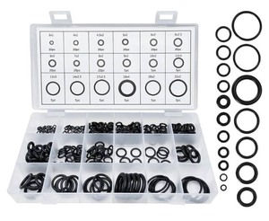lot 7429971 image: Ziciner 225 PCS O-Ring Assortment Kit Set, Premium Rubber Gasket AC System Seal Kits, Universal Gasket Washer for Car, Professional Plumbing, Faucet, Mechanic, Repairs, Air or Gas