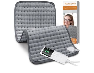 lot 7429992 image: Heating Pad for Back Pain Relief, Heating Pad for Period Cramps with 9 Heat Settings & 4 Timers Auto-off, Machine Washable, Dry & Moist Heat, Soft Electric Heating Pad for Sore Muscles,Gift, 12�24