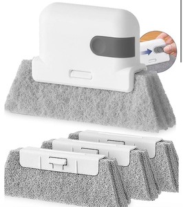 lot 7429995 image: Window Sill Cleaner Tool, Multifunction Groove Cleaning Brush for Household Use, 3 in 1 Window Sliding Door Track Cleaner, Sill, Tile Lines, Shutter, Car Vents, Small Spaces Clean Kit