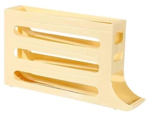 lot 7429999 image: Egg-Rolls-Rolling-Dispenser-Refrigerator-Storage-Bin-Plastic-Holder-Fridge-Refrigerator-Organizers-Storage-Holder-Fridge-Fridge-Holder, White