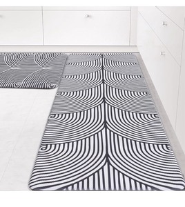 lot 7429704 image: Rmaytiked 2 PCS Kitchen Mats for Floor Kitchen Rugs Cushioned Anti-Fatigue Non-Skid Waterproof Rug Standing and Comfort DeskFloor Mat for Kitchen, Floor, Office, Sink, Laundry Black 0.4 inch