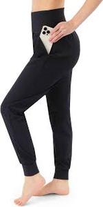 lot 7429063 image: Satina Ribbed Joggers - Black Large