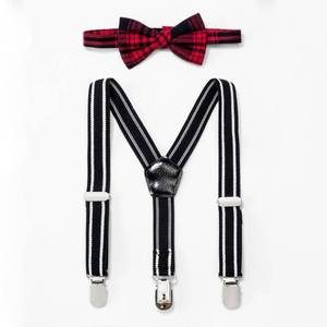 lot 3 image: Baby Boys Bowtie & Suspender Set - Cat & Jack RedBlack