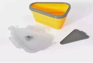 lot 9 image: Silicon Collapsible Food StoragePizza Containers with Secure lid