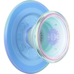 lot 111 image: PopSockets Magnetic Phone Grip with MagSafe, Magnetic Adapter Ring Included �� Blue Iridescent Translucent