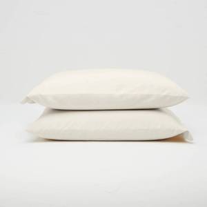 lot 125 image: Standard Washed Supima Percale Solid Pillowcase Set Natural - Casaluna�� 250 Thread Count, OEKO-TEX Certified, Pre-Washed