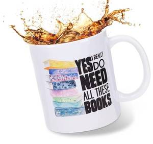 lot 56126 image: Book Lovers Coffee Mug - Yes I Really Do Need All These Books