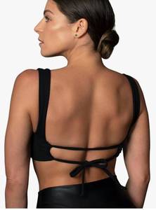 lot 56129 image: Tonatti Open Back Sports Bra - Black