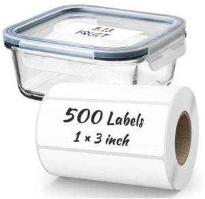 lot 56140 image: 500pc Blank Food Storage Labels Roll