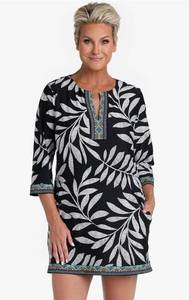 lot 56146 image: 24th & Ocean Womens V-Neck Tunic Swimsuit Cover Up