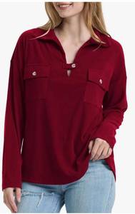 lot 56149 image: Blocac Womens V-Neck Ribbed Tunic Top