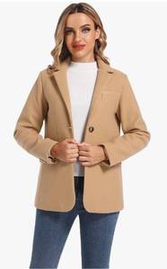 lot 56152 image: Classic Camel Wool Blend Blazer