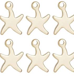 lot 56165 image: 18K Gold Plated Starfish Charms -
