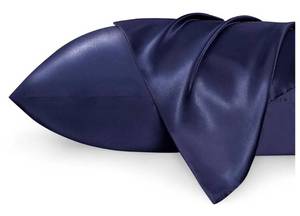 lot 56194 image: Luxury Navy Blue Satin Pillowcase Set