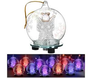 lot 56198 image: LED Angel Snow Globe Christmas Ornaments Set