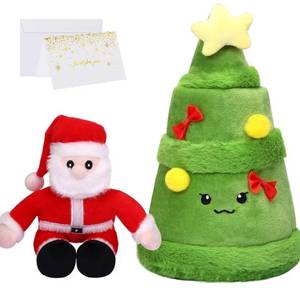 lot 56429 image: Christmas Plush Santa and Tree Set with Secret Compartment