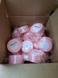 lot 56206 image: Wide Pink Satin Ribbon - 25 Yards Sold as Lot