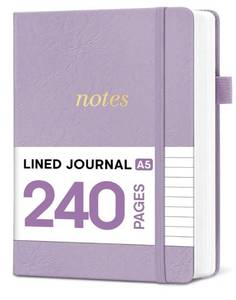 lot 56215 image: Purple A5 Hardcover Lined Journal Notebook