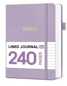 lot 56216 image: Purple A5 Lined Journal Notebook - 240 Pages