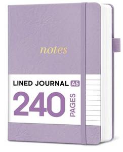 lot 56217 image: Purple A5 Lined Journal Notebook - 240 Pages