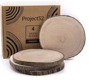 lot 56219 image: Large Wood Slice Centerpiece Set