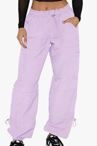 lot 56226 image: Womens Lilac Cargo Parachute Pants Womens L