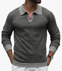 lot 56228 image: Mens Knit Long Sleeve Polo Sweater Mens XL