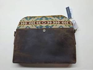 lot 56236 image: Pendleton Leather Laptop Case with Southwestern Pattern