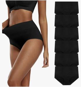lot 56237 image: 6-Pack High-Waisted Cotton Underwear by Loiluliy Womens L