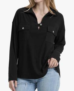 lot 56238 image: Blocac Womens V-Neck Ribbed Tunic Top Womens XXL