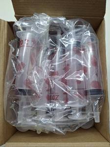 lot 56247 image: Jelly Shot Syringes with Cap for Halloween Party, 2 OZ Reusable Jelly Shot Syringes Plastic Tubes Syringe Shot Containers for Halloween Party Supplies (White Plunger,40 Pack)