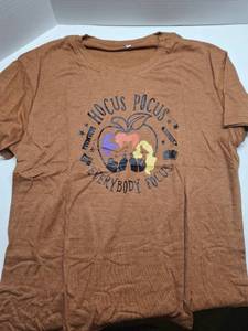 lot 56272 image: Hocus Pocus Shirt Women Halloween Sanderson Sisters Witches Tops Tee Vintage Short Sleeve Shirts Top Womens XL
