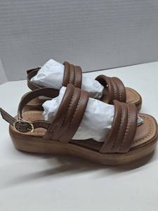 lot 56289 image: Bella-Vita Brown Leather Platform Sandals 7WW