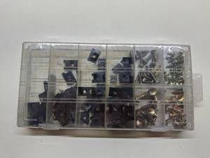 lot 56341 image: Slykew 170 PCS Car Screw Assortment Kit, Portable Metal U Clips Kit, Universal Car Replacement Parts for Dash, Panel, Interior Engine Screw Bolt (Black & Gold)
