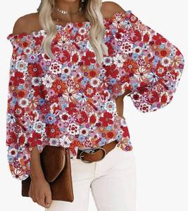 lot 56345 image: Floral Off-Shoulder Summer Blouse Womens S