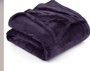 lot 56358 image: Bedding Fleece Blanket Purple Luxury Anti-Static Fuzzy Soft Microfiber Bed Blanket (90x90 Inch)