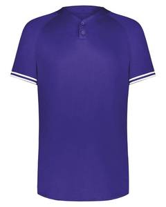 lot 56365 image: Augusta Sportswear B26134656 Youth Cutter Henley Jersey Navy & White - Extra Large