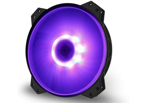 lot 56377 image: COOLER MASTER Cooler Master MasterFan MF200R RGB PC Case Fan with RGB LED FN1164 R4-200R-08FC-R1