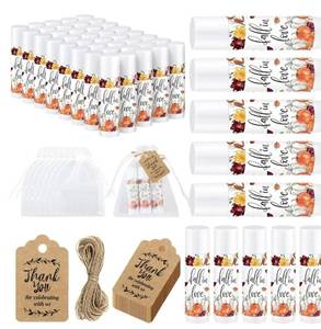 lot 56380 image: Demissle 50 Pcs Bridal Shower Lip Balm Gift Set with 100 Pcs Organza Bags Thank You Tags 20 Meters Rope wedding Party Favor for Guest Favors Gift Party Decoration Souvenirs(Floral)