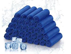 lot 56389 image: 30 Pcs Cooling Towels for Neck and Face - Cooling Neck Wraps Cooler Towels for Hot Weather - Cool Cold Rags Towels for Extreme Heat (36x11) with Fitness, Yoga, Golf, Running and Working Out