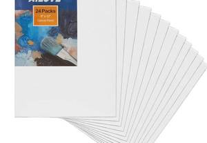 lot 56397 image: AILOVE Canvases for Painting 9x12 Inch 24-Pack,100% Cotton Primed Painting Canvas Panels, Canvas Boards is for Professionals,Students & Kids, for Acrylic Paint, Oil Paint, Watercolor, Gouache