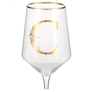 lot 56398 image: MOMRNTAIL Floral Monogram Letter C Engraved Initial Gift 16oz Goblet Wine Glass Cup Monogrammed Gifts for Women Men Birthday Christmas Gifts Wedding Bridesmaid Proposal-Special Occasions