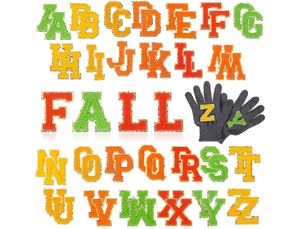 lot 56408 image: Chenille Letter Patches Bulk Self Adhesive Chenille Letters for Backpacks Embroidered Applique Patch for Clothing Hats Bags Valentines Day St Patricks Day Easter(Assorted Color)