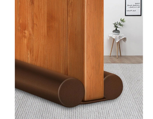 lot 56415 image: MAXTID Under The Door Draft Blocker Weather Stripping Door Crack Sealer Strip Brown Draft Door Stopper for Bottom of Door Sound Proof Door Seal Kit 36 Inch Door Sweeper