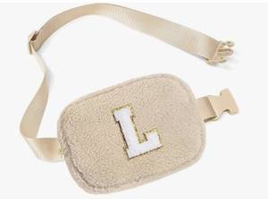 lot 57000 image: Personalized Initial L Plush Fanny Pack