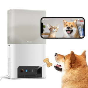 lot 1004 image: Petcube Bites 2 Lite - Interactive Pet Camera with Treat Dispenser 1080p HD Video Night Vision Two-Way Audio - Retail $149