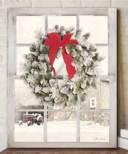 lot 1005 image: Winter Window Canvas, 16x20