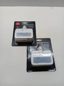 lot 1022 image: Globe Electric Wall Tap with Night Light, 2 Count