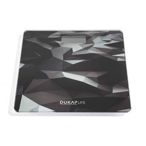 lot 1039 image: Life Unique Digital Bathroom Body Weight Scale Black Design with LCD Screen Display - DUKAP Tempered Glass, High Precision Sensors