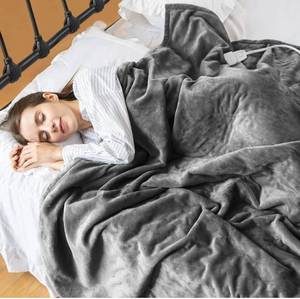 lot 1119 image: Mlivrom Electric Heated Throw Blanket - Grey